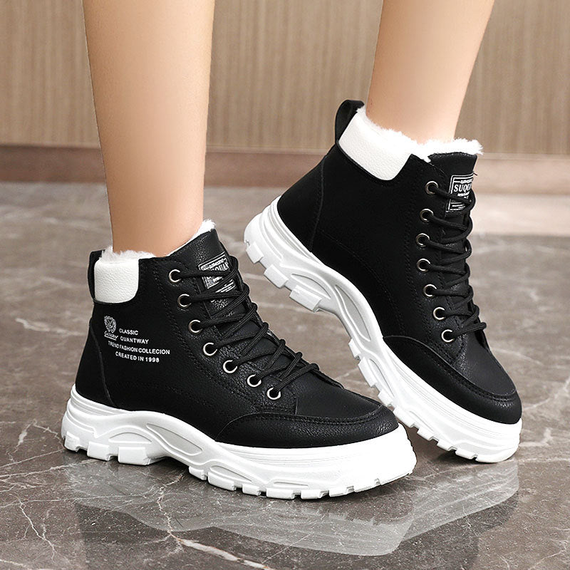 Casual Lace-Up Ankle Boots