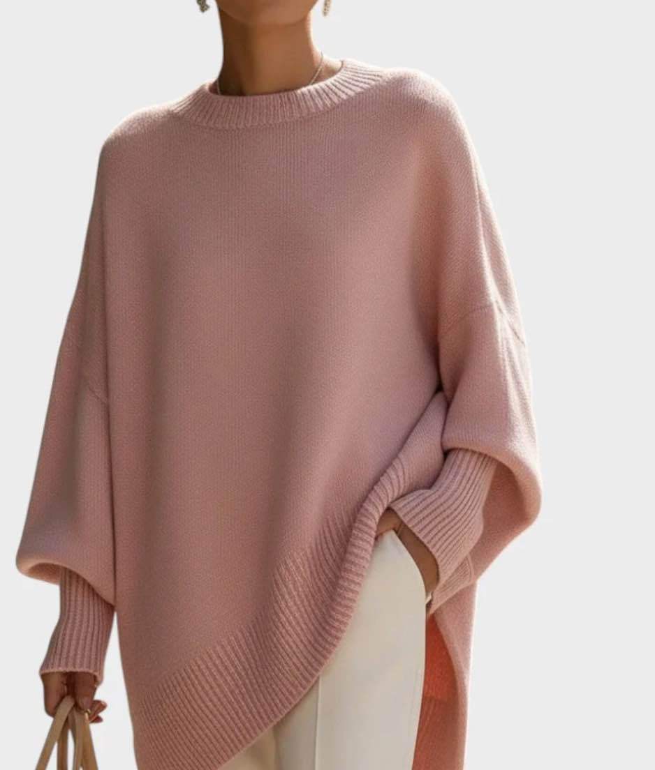 Oversized Knit Poncho Sweater
