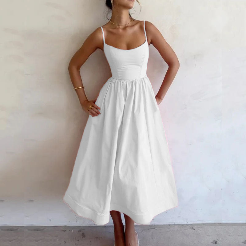 Elegant Sleeveless Midi Dress