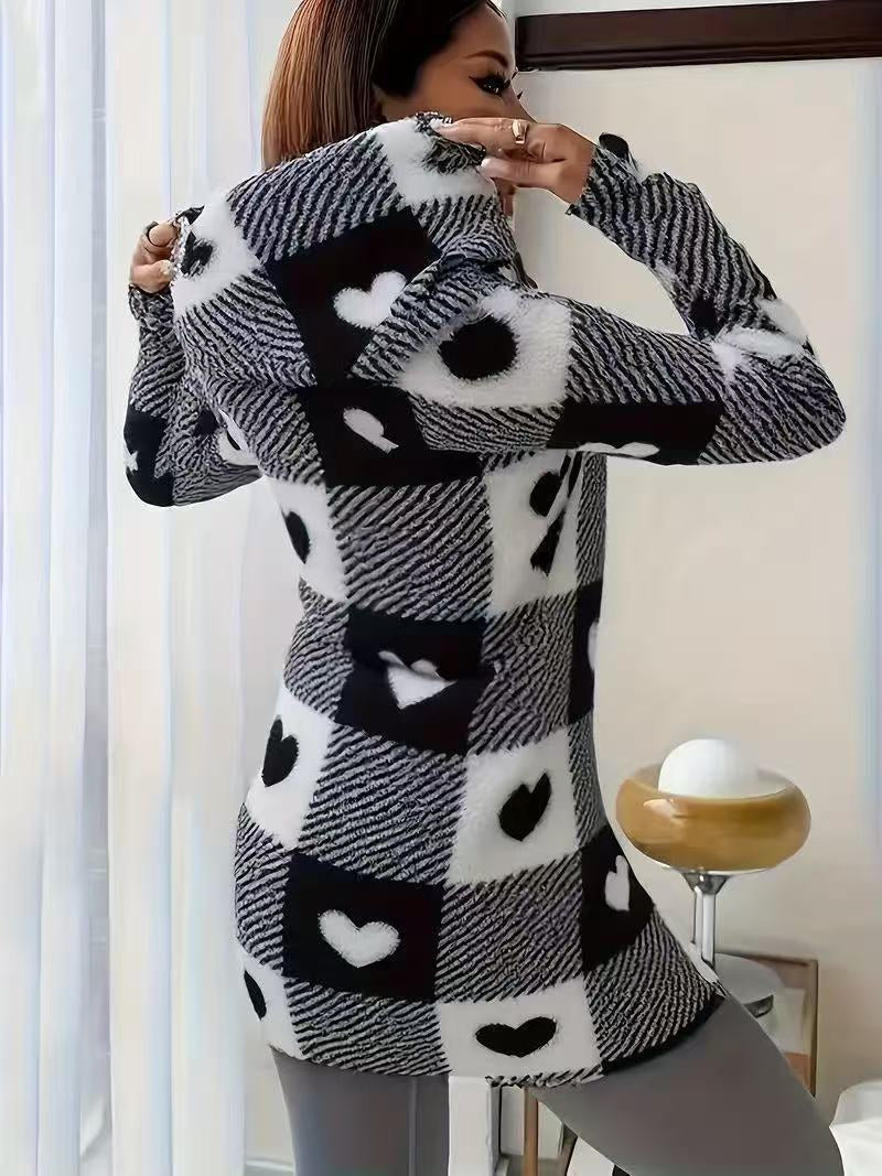 Cozy Plaid Hooded Coat