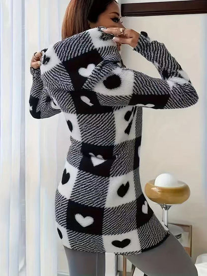 Cozy Plaid Hooded Coat