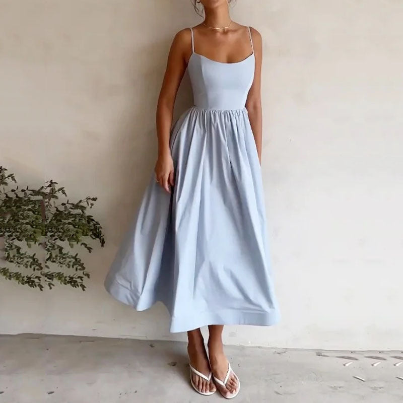 Elegant Sleeveless Midi Dress