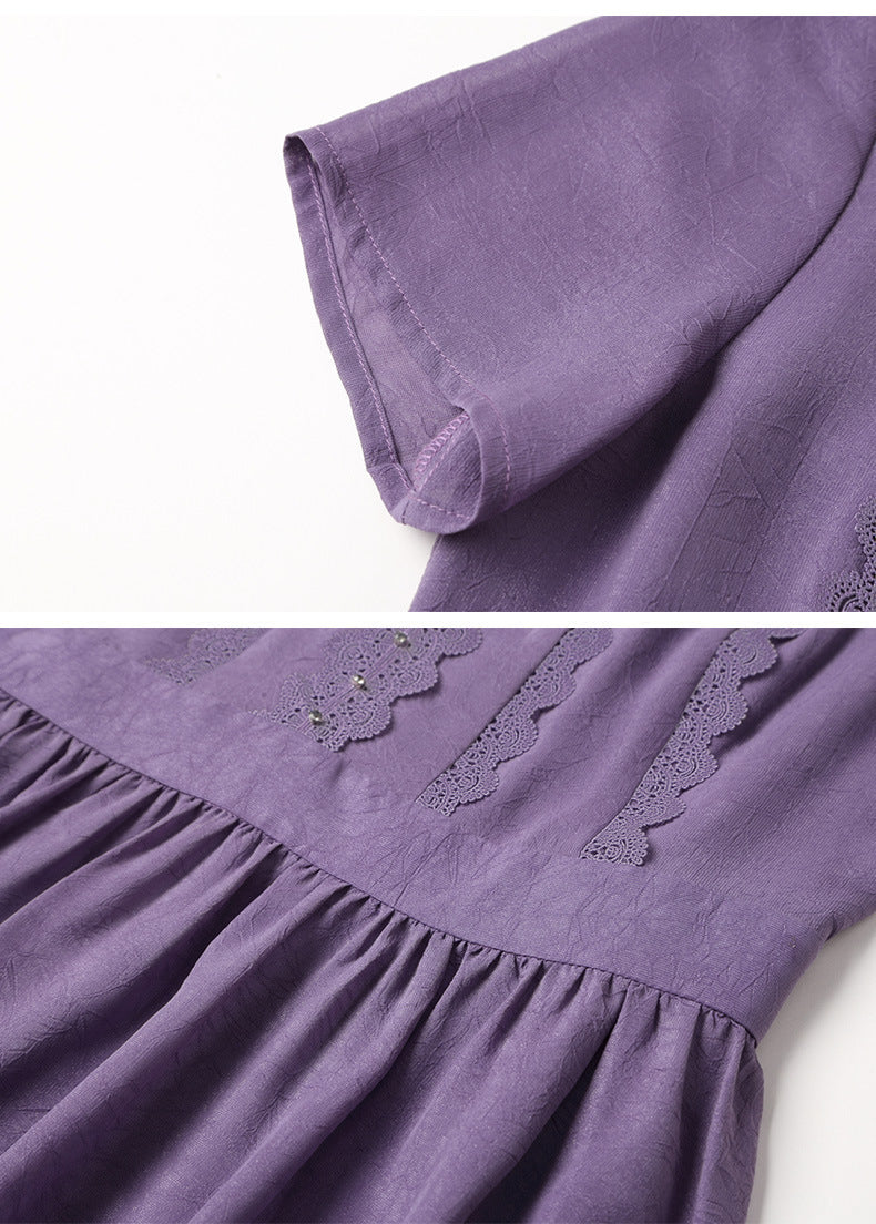Flowy Purple Midi Dress – Elegant & Feminine