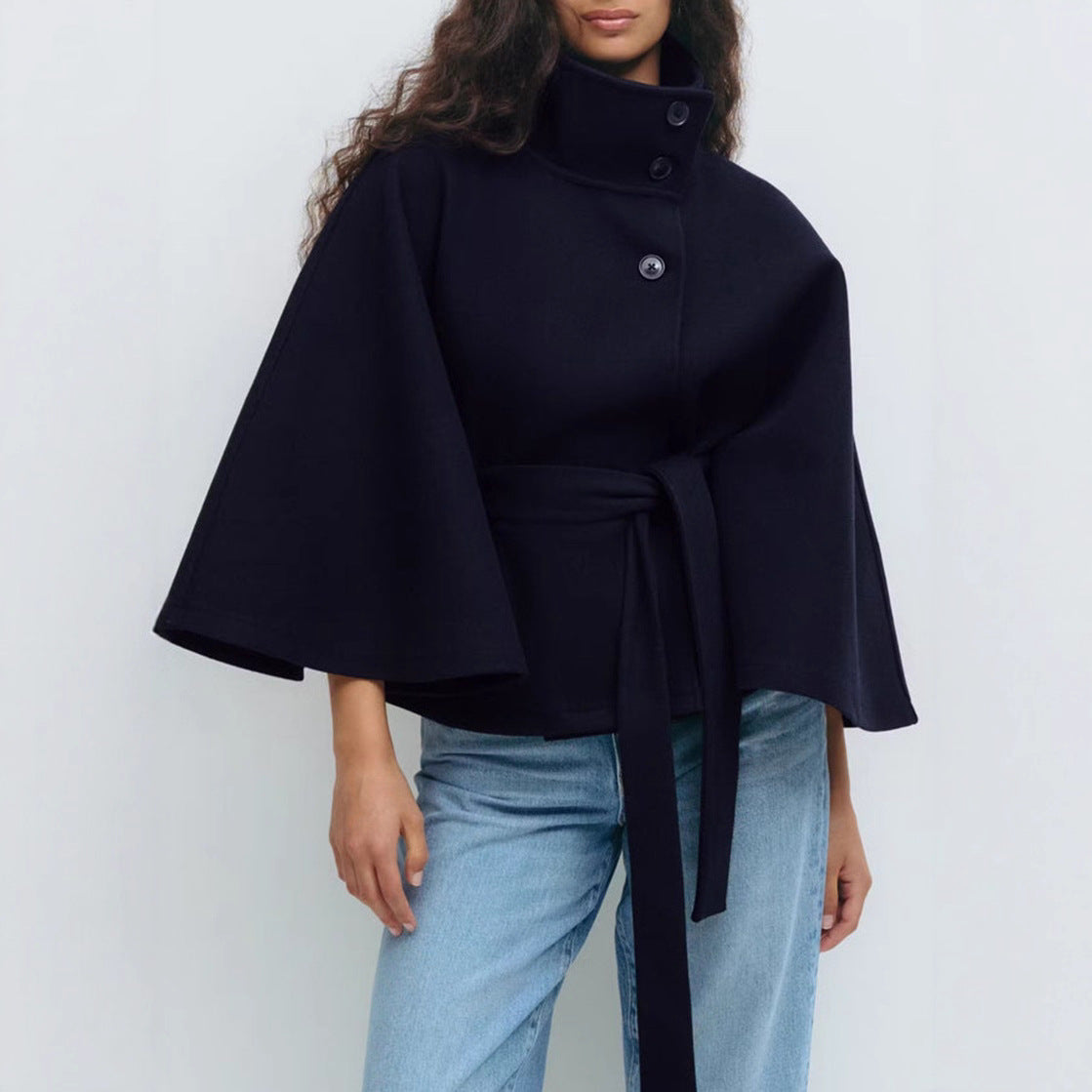 Belted Cape Jacket