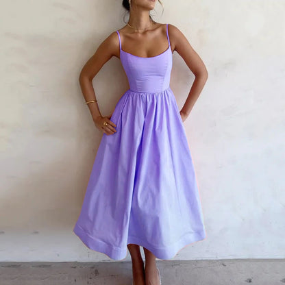 Elegant Sleeveless Midi Dress