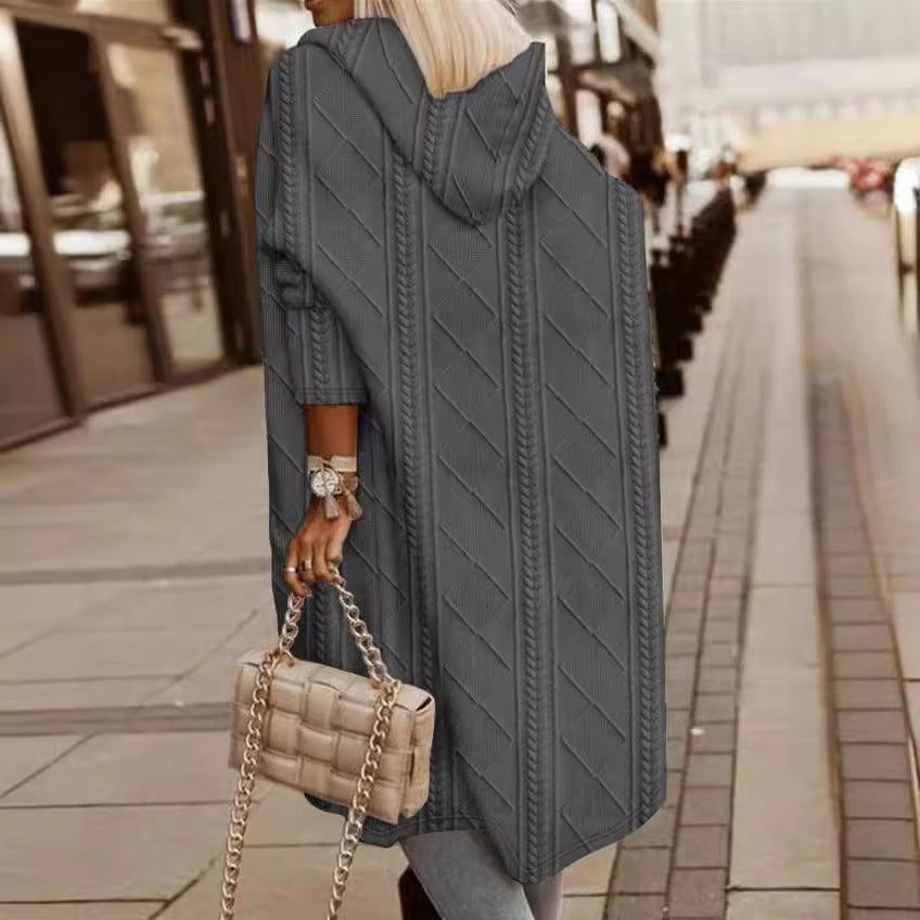 Hooded Knit Cardigan