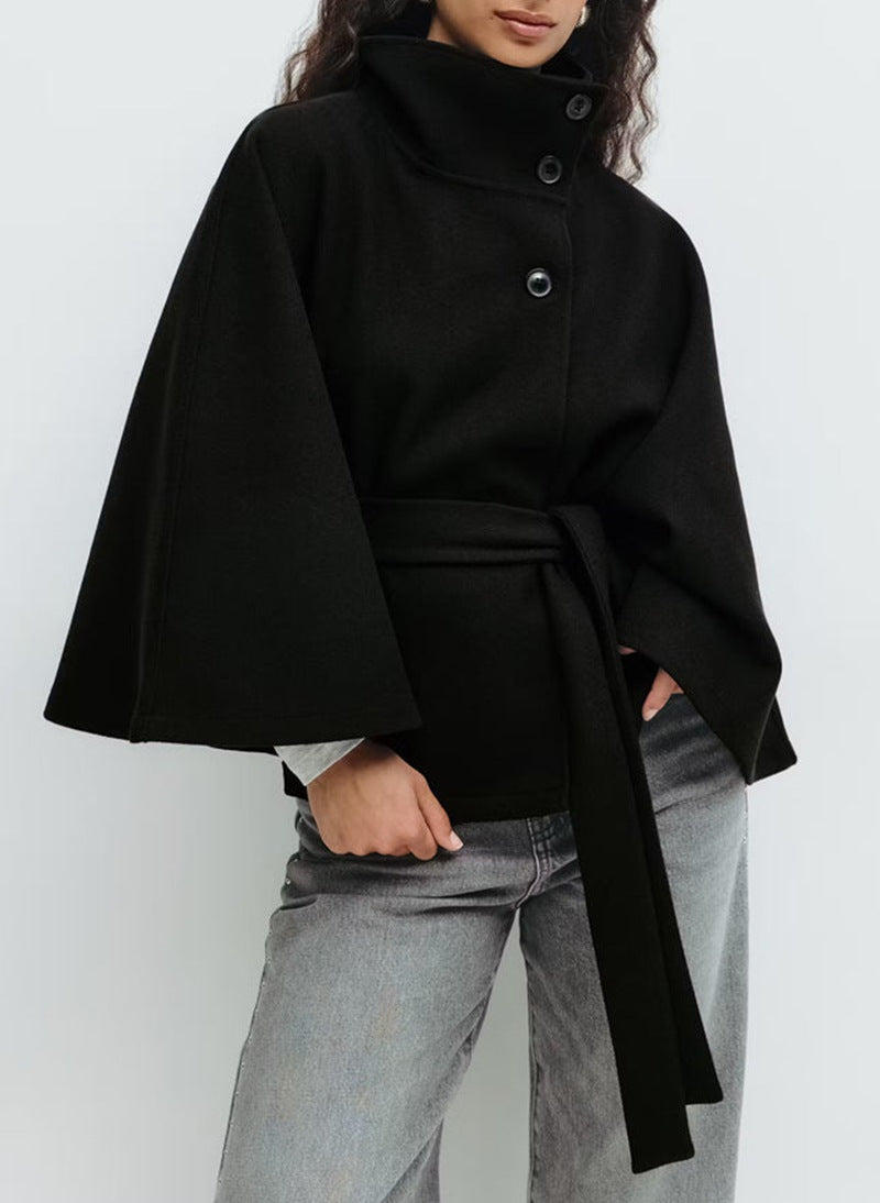 Belted Cape Jacket