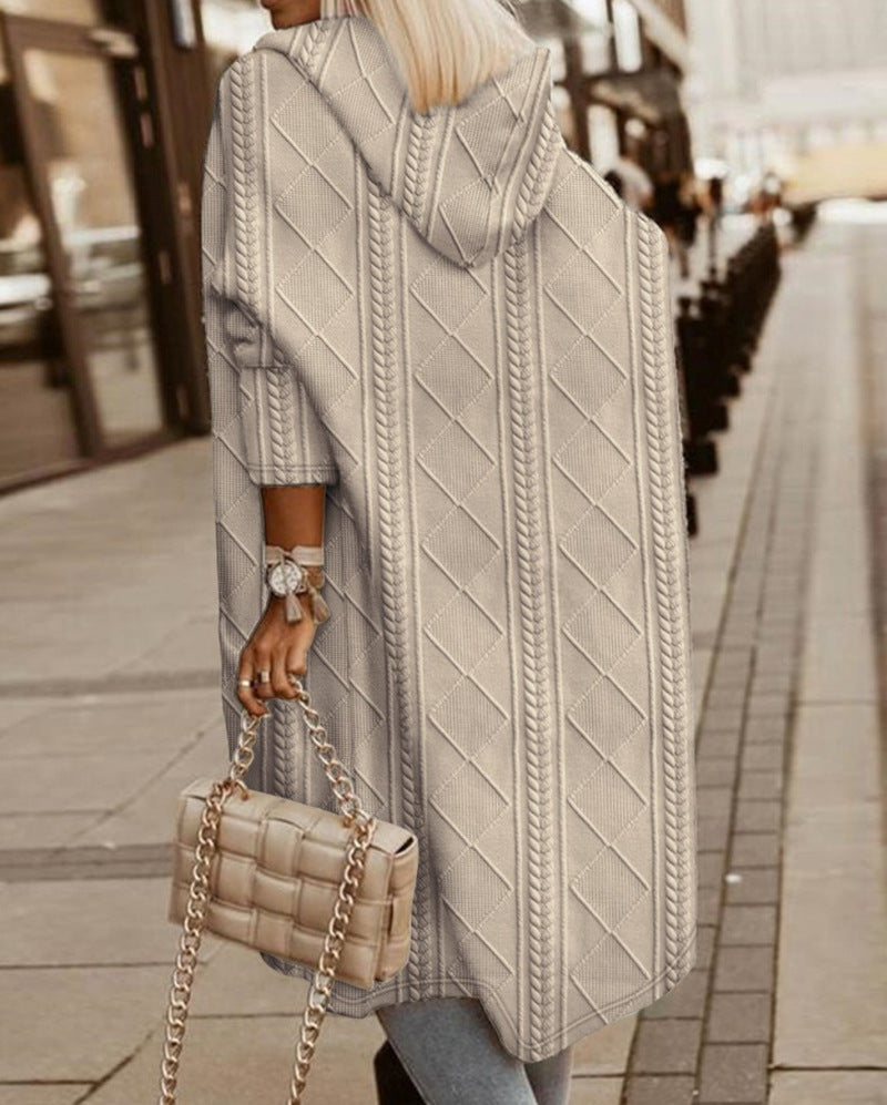 Hooded Knit Cardigan