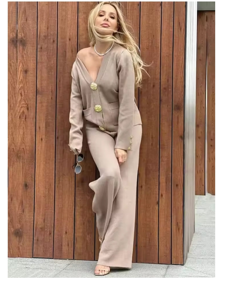 Elegant Knit Two-Piece Set