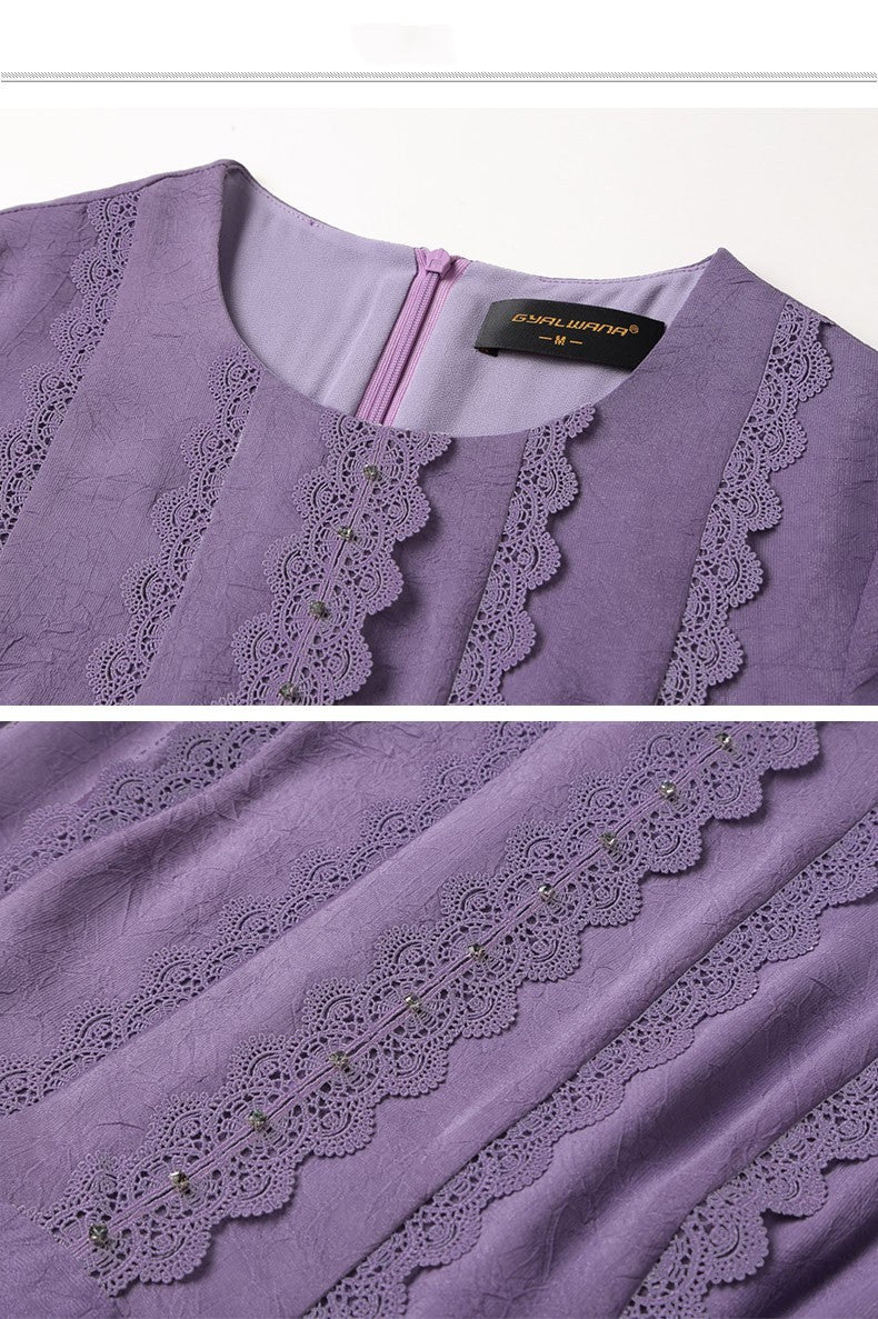 Flowy Purple Midi Dress – Elegant & Feminine