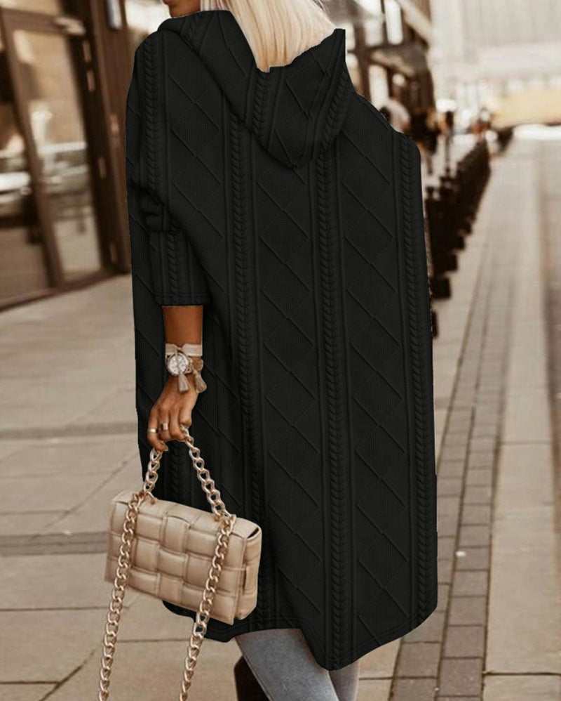 Hooded Knit Cardigan