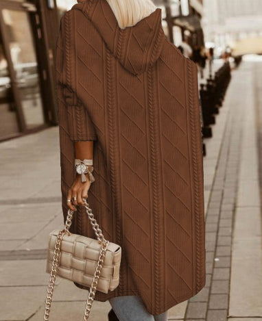 Hooded Knit Cardigan