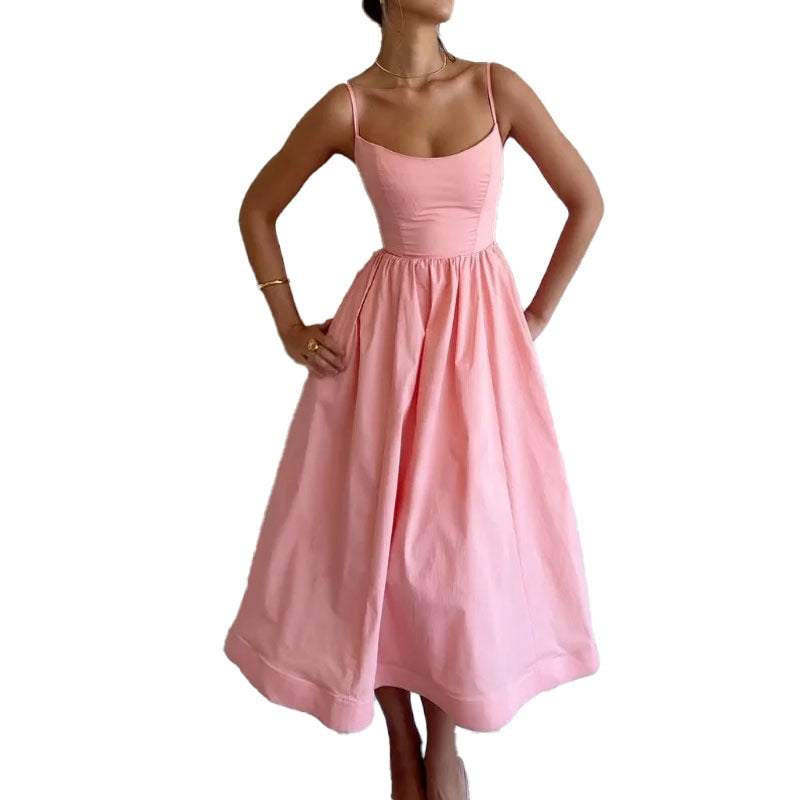 Elegant Sleeveless Midi Dress