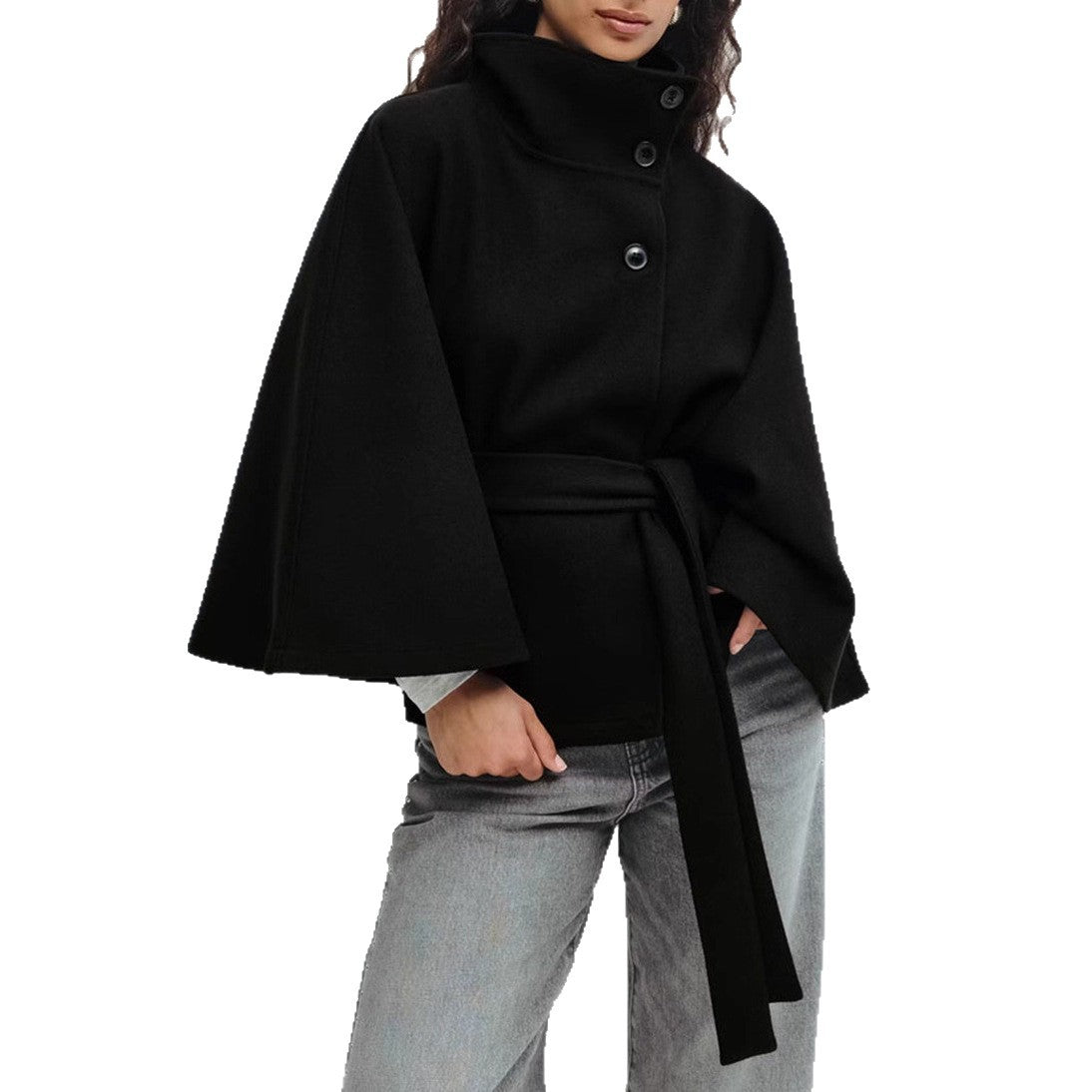 Belted Cape Jacket